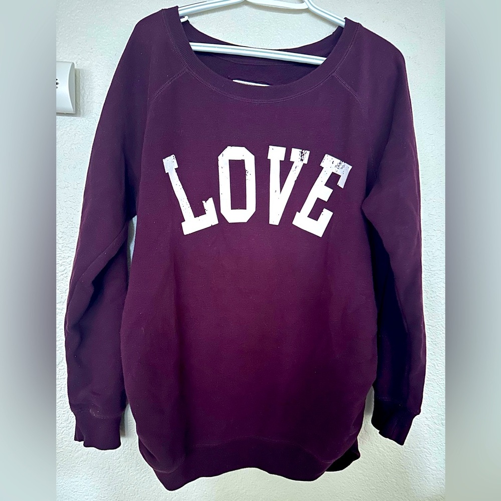 Maternity sweatshirt, burgundy/ maroon XL